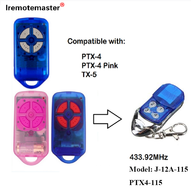 PTX4 433.92 MHz Rolling Code အတွက် Garage Door Remote Control